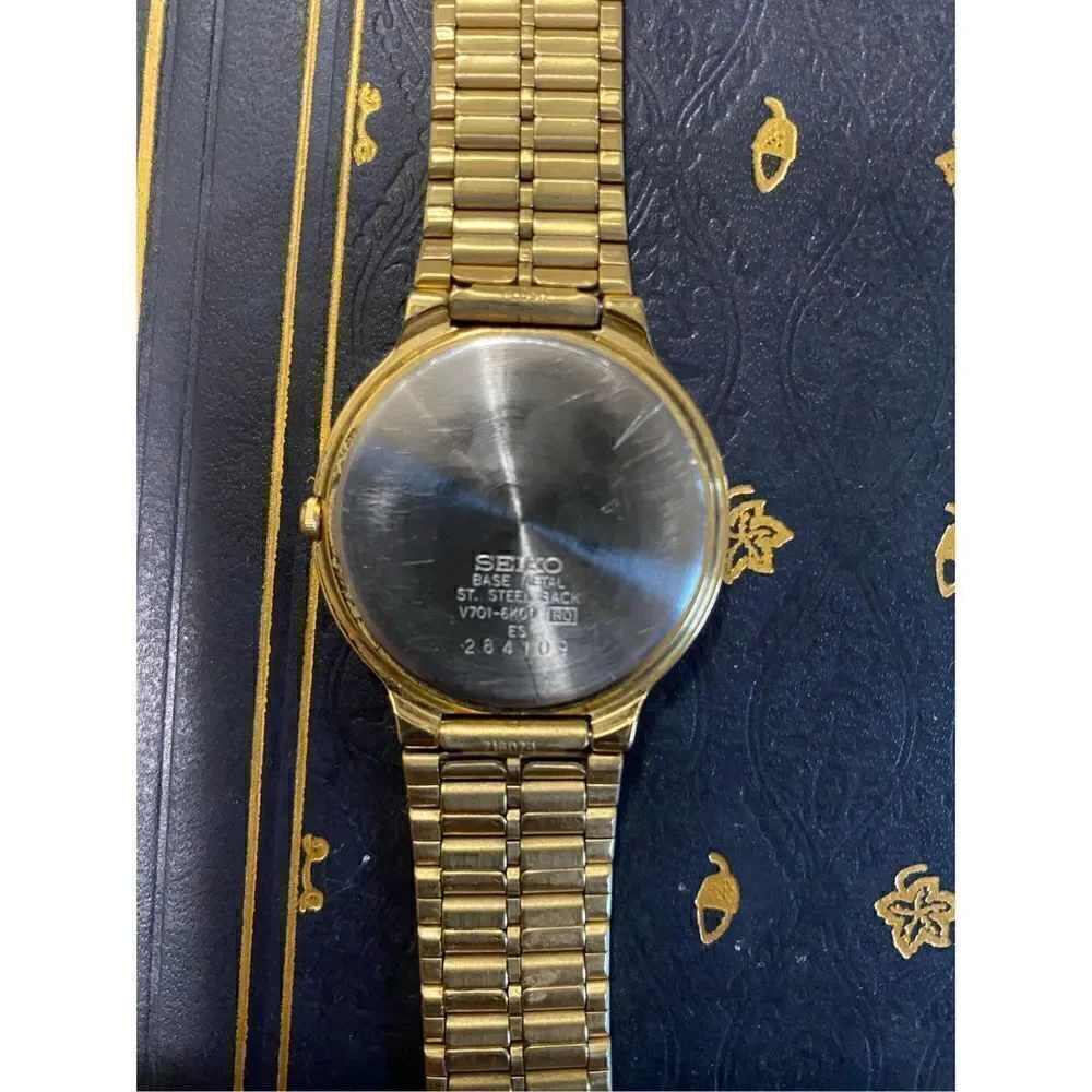 Mens seiko SX gold tone quartz’s watch
